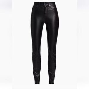 Veronica Beard NWT Debbie Vegan Leather Skinny Pants High‎ Rise Black Size 30